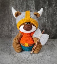 [Olga Kurchenko - Crochet Funny Bear] Bear-2, OutfitSet Viking (ENG).jpg