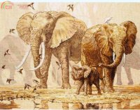 Maia 1197 African Elephants And Namaqua Doves.jpg