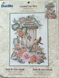 Bucilla Plaid - Birdhouse With Floral.jpg