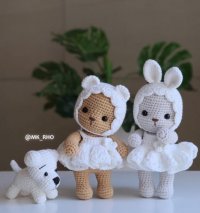Mk Rho - Baby Bear and Bunny in white dress.jpg