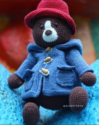 Paddington with hat and knitted coat.jpg