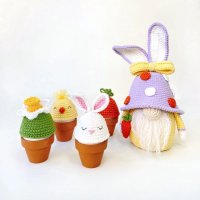 Happy dolls - Bunny Gnome and 4 Egg covers.jpg