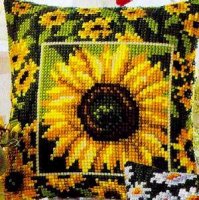 Vervaco 1200-767 Sunflower Cushion Front.JPG