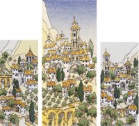 Spanish Hill Town Triptych.jpg