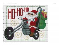 Mini Cross Stitch - Santa on motorcycle 2.jpg