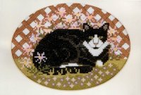 Classic Embroidery_CA 073 Black and White Cat in Garden.jpg