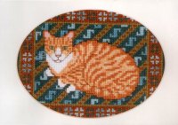 Classic Embroidery_CA 076 Ginger Cat on Rug.jpg